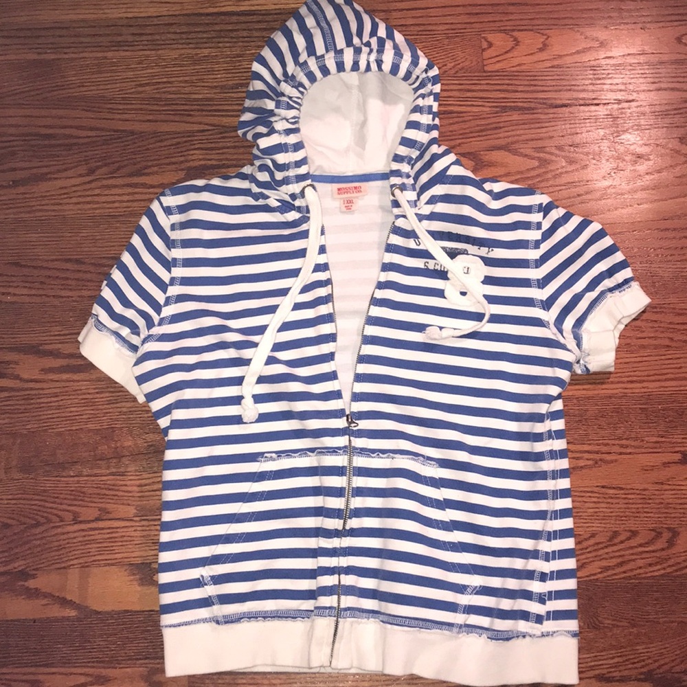 Mossimo Supply Co Striped short sleeve hoodie